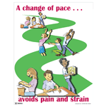 A Change Of Pace Avoids Pain And Strain Poster, 22x17 in. Paper