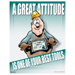 A Great Attitude One Of Your Best Tools Poster, 22x17 in. Paper