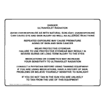 DANGER ULTRAVIOLET RADIATION AVOID OVEREXPOSURE Sign