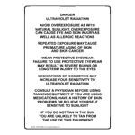 Portrait DANGER ULTRAVIOLET RADIATION AVOID Sign