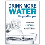 Drink More Water It's Good For You Poster, 22x17 in. Paper