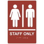 Canyon ADA Braille STAFF ONLY Sign, 9x6 in. Acrylic