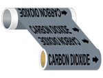 ASME-A13.1 Carbon Dioxide Wide Pipe Label PIPE-23150_WideRoll_Black_on_Gray
