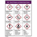 GHS - Hazard Pictograms And Classes Poster, 22x17 in. Paper