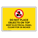Do Not Place Objects On Top Keep Sign With Symbol NHE-29524