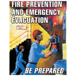 Fire Prevention And Emergency Evacuation Poster, 22x17 in. Paper