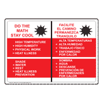 Heat Illness Prevention Bilingual Sign NHB-17815
