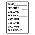 Portrait Tank:____ Product:____ Gallons Per Sign NHEP-31302