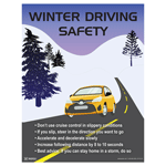 Winter Driving Safety Poster, 22x17 in. Paper