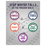 Stop Winter Falls Do The Penguin Walk Poster, 22x17 in. Paper