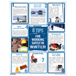 8 Tips For Working Safely In Winter Poster, 22x17 in. Paper