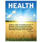 Health Is A State Of Complete Harmony Poster