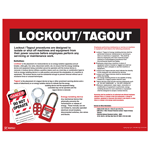 Lockout/Tagout Poster, 22x17 in. Paper