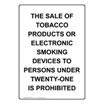 Portrait Sale Tobacco Under Twenty-One Prohibited Sign NHEP-29102