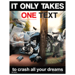 It Only Takes One Text Poster