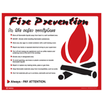 Fire Prevention In The Safer Workplace Poster, 22x17 in. Paper