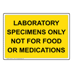 Laboratory Specimens Only Not For Food Or Sign NHE-37311_YLW