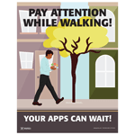 Pay Attention While Walking! Poster