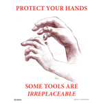 Protect Your Hands Poster, 22x17 in. Paper