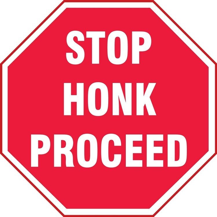 LED Floor Sign Projector Lens ONLY - STOP HONK PROCEED