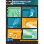 Spanish Covid-19 Coronavirus Poster, 22x17 in. Paper