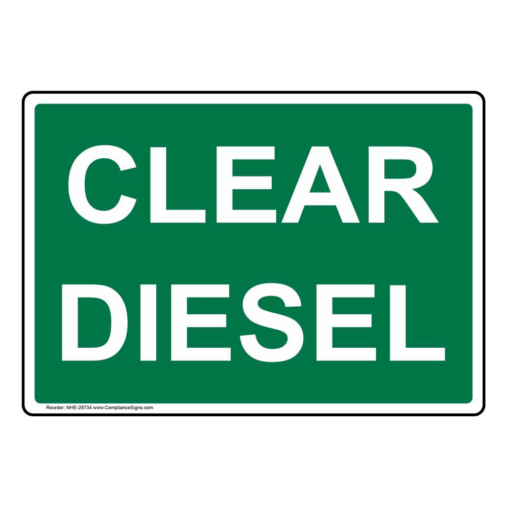 Clear Diesel Sign