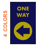 One Way (Left Arrow) Nylon Floor Mat in 4 Colors CS542277