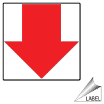 Down Arrow Symbol Label LABEL-SYM-117-b Directional