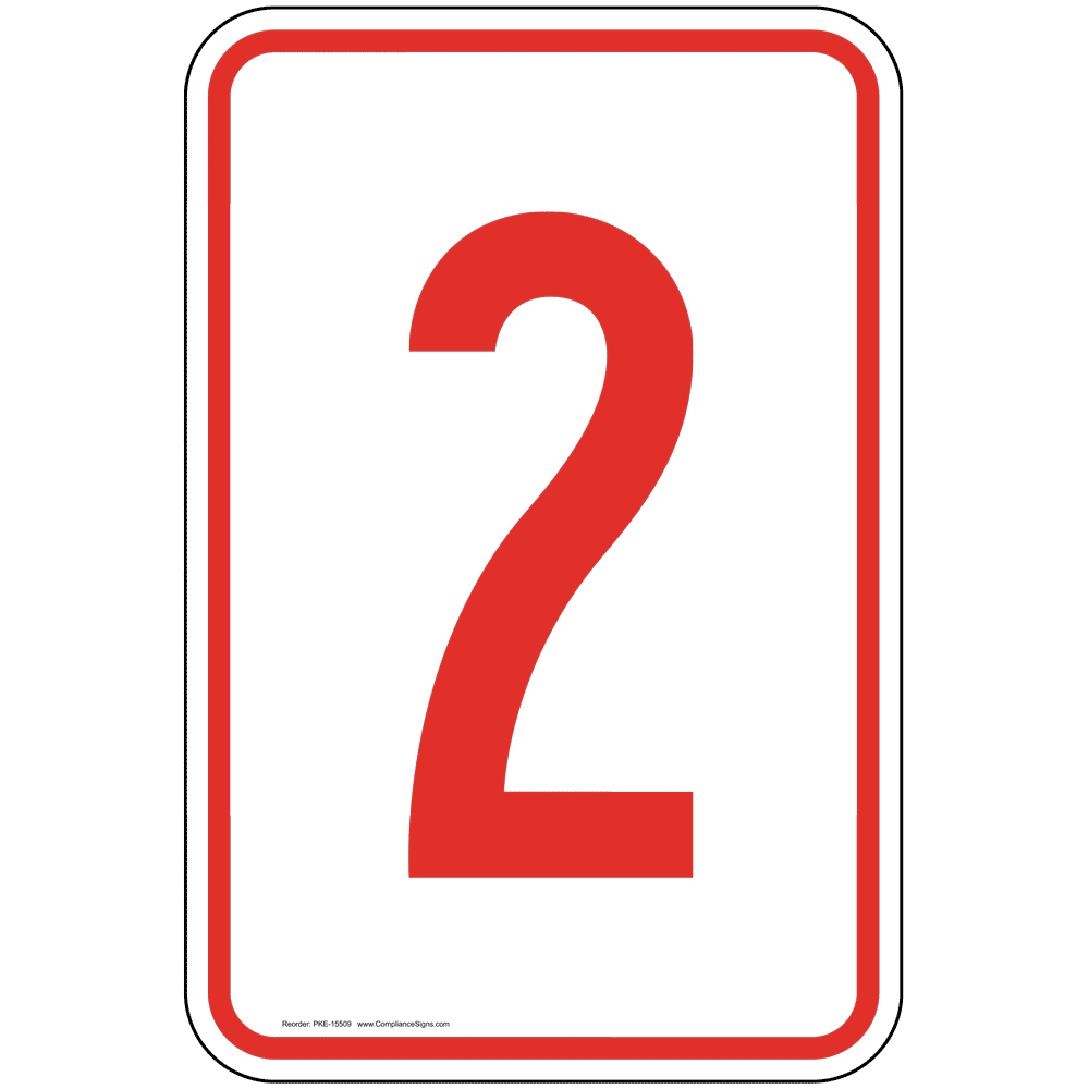 vertical-sign-parking-lot-garage-number-2-sign