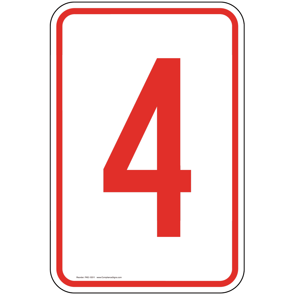 vertical-sign-parking-lot-garage-number-4-sign