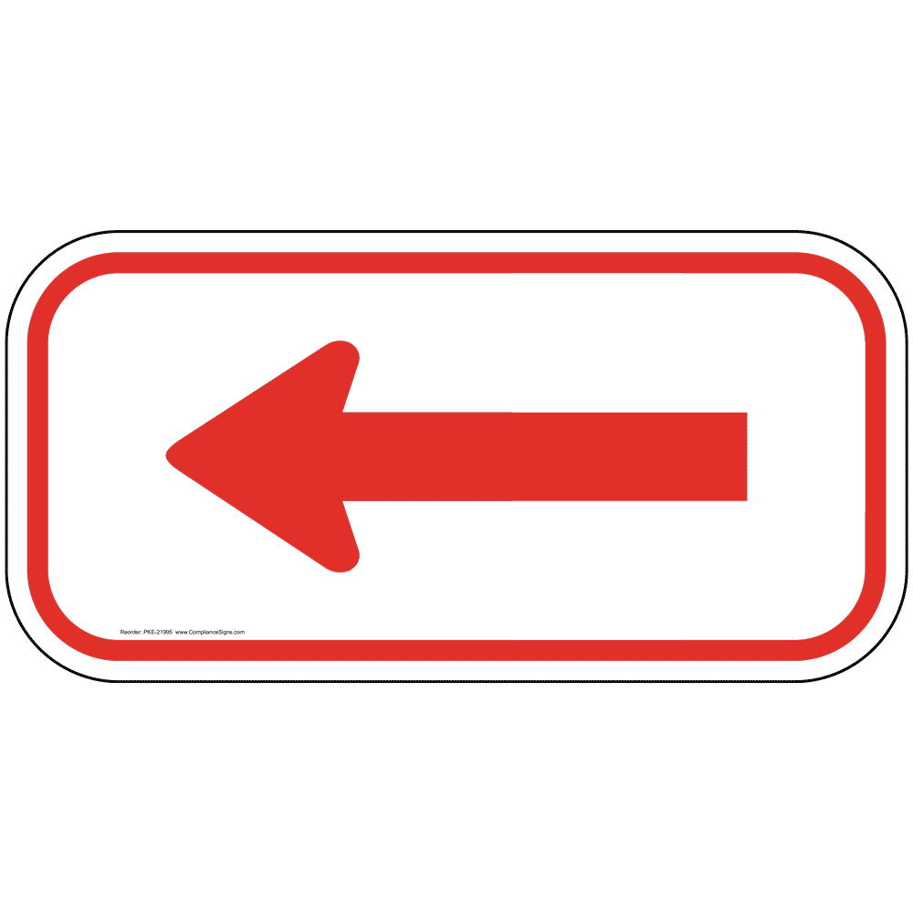 Parking Fire Emergency Sign Red Arrow On White With Symbol