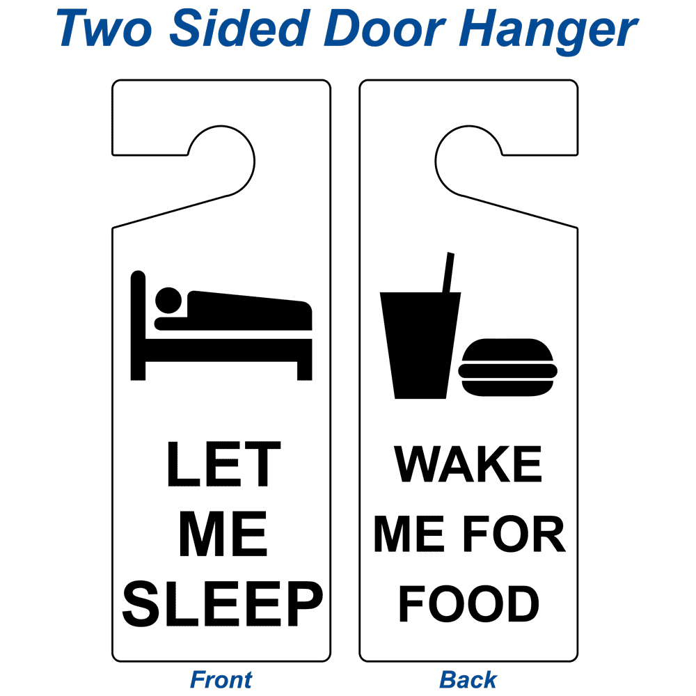 Vertical Sign - Do Not Disturb - Let Me Sleep Wake Me For Food Sign