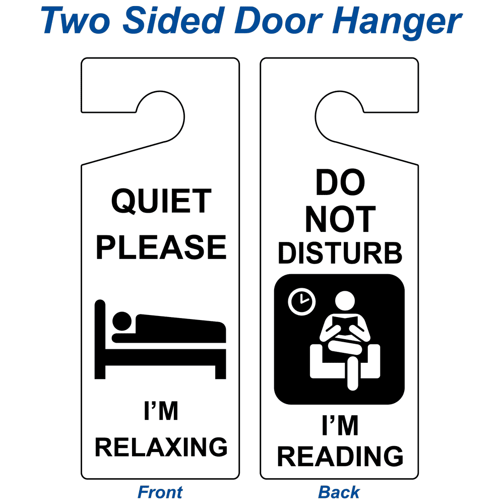 Vertical Sign - Quiet Please I'M Relaxing - Do Not Disturb I'M Reading