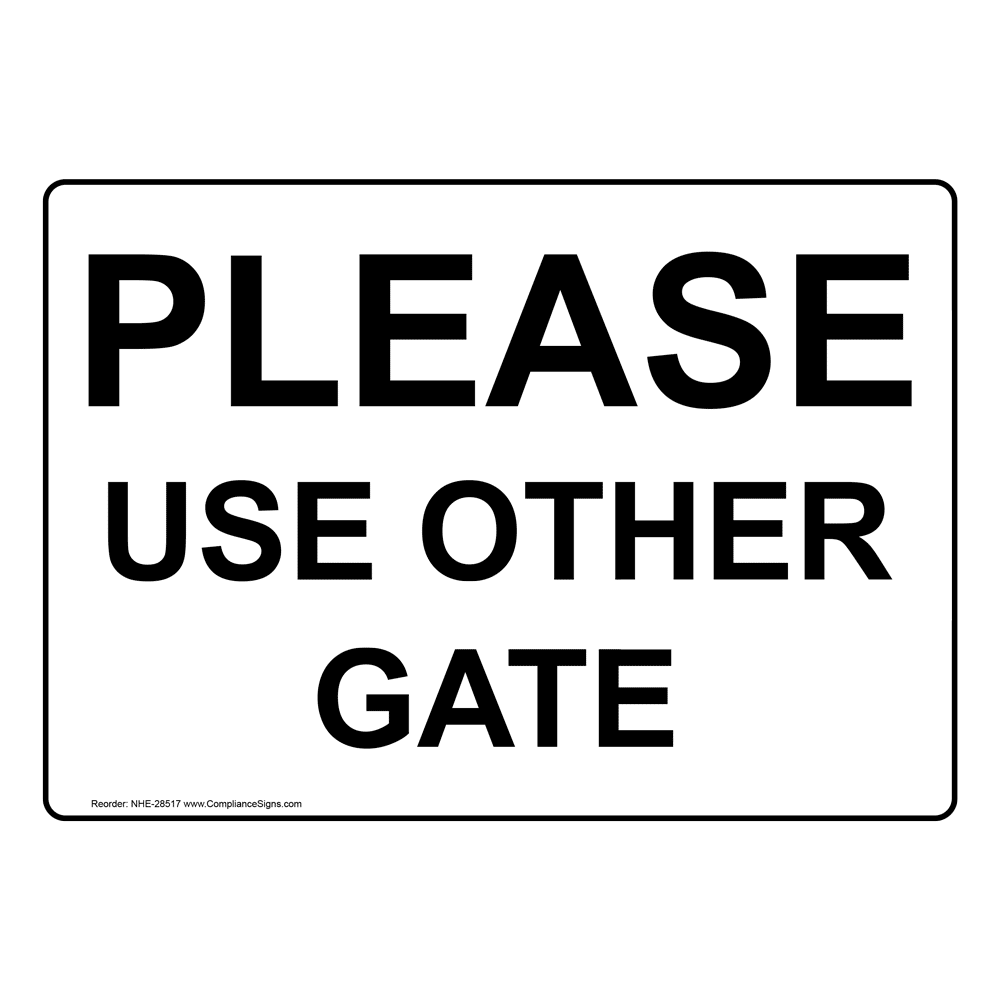 Door Signs Please shut the gate Plastic Sign or Sticker 60mm x 190mm 