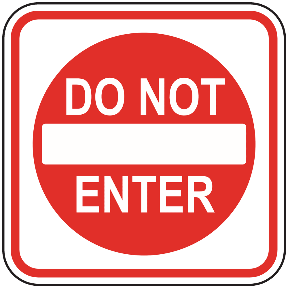 do not enter symbol