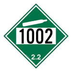 Non-Flammable Gas 1002 2.2 Sign DOT-18481 Cylinders