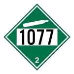 Non-Flammable Gas 1077 2 Sign DOT-19477 Cylinders