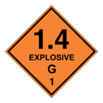DOT 1.4 Explosive G 1 Sign DOT-14691 Hazardous Loads