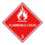 DOT Flammable Liquid 3 Sign DOT-9874 Hazardous Loads