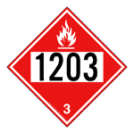 DOT Flammable 3 1203 Sign DOT-9914 Hazardous Loads