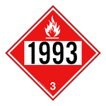 DOT Flammable 3 1993 Sign DOT-9926 Hazardous Loads