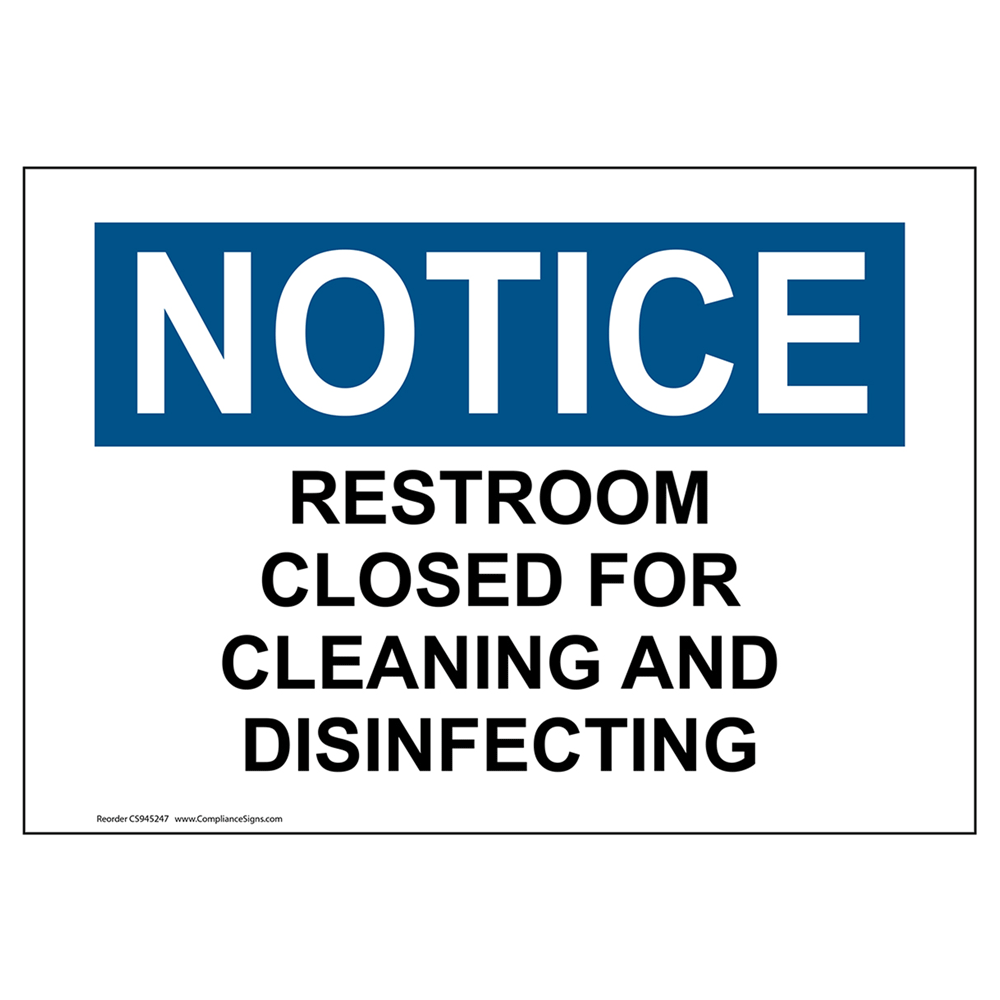 OSHA NOTICE Dispensing Room Cleaning Supplies Sign ONE-30544