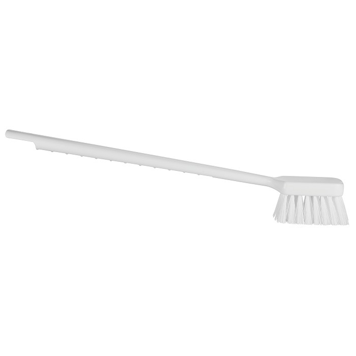White Nylon Long Handle Scrub Brush 19