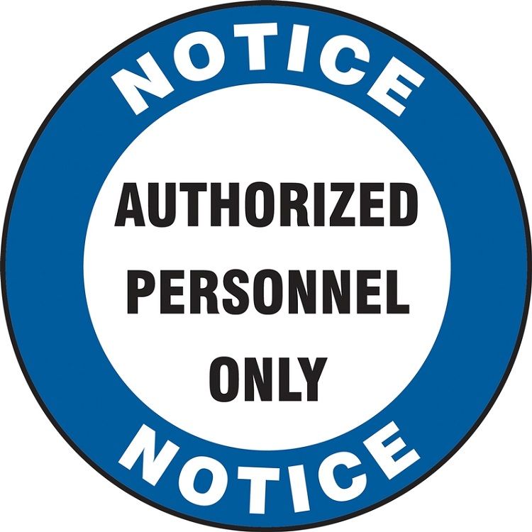 LED Floor Sign Projector Lens ONLY - Notice Authorized Personnel Only