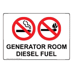 Generator Room Diesel Fuel Sign NHE-28610