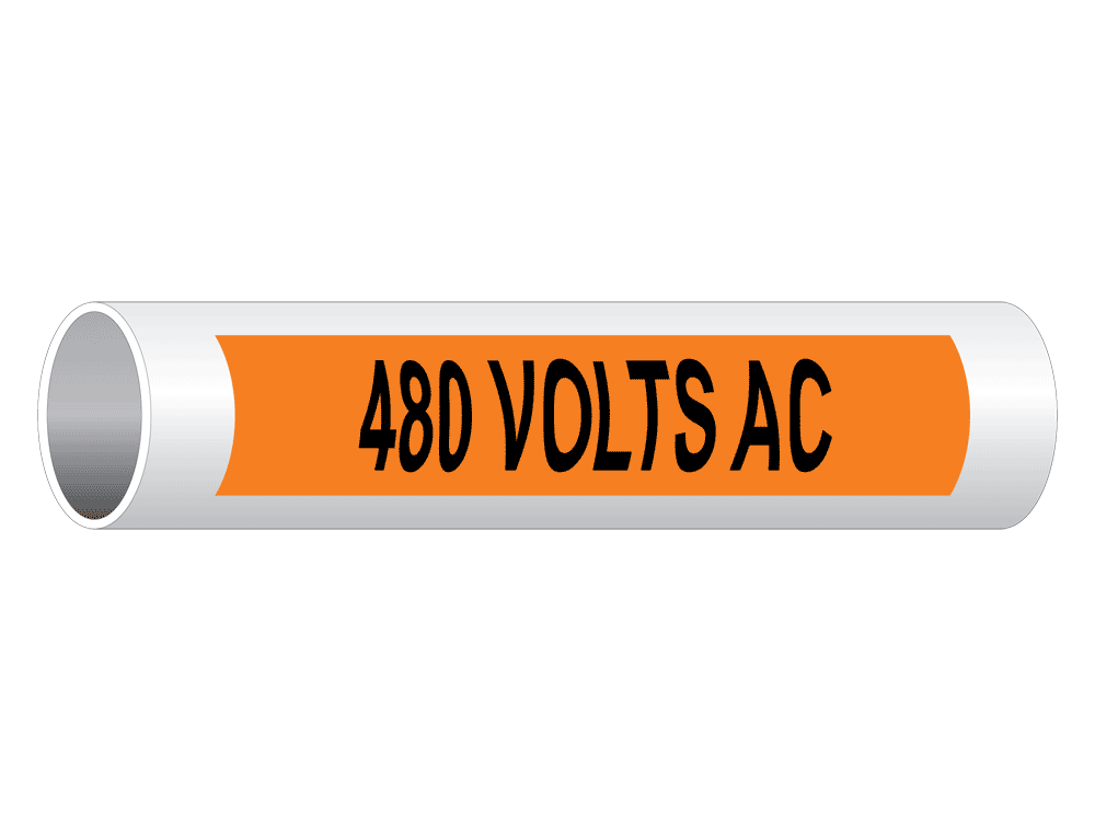 1 8 Volts Ac Pipe Label Pipe 740 Blkonorng