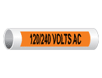 Orange 120 / 240 Volts AC Pipe Marker