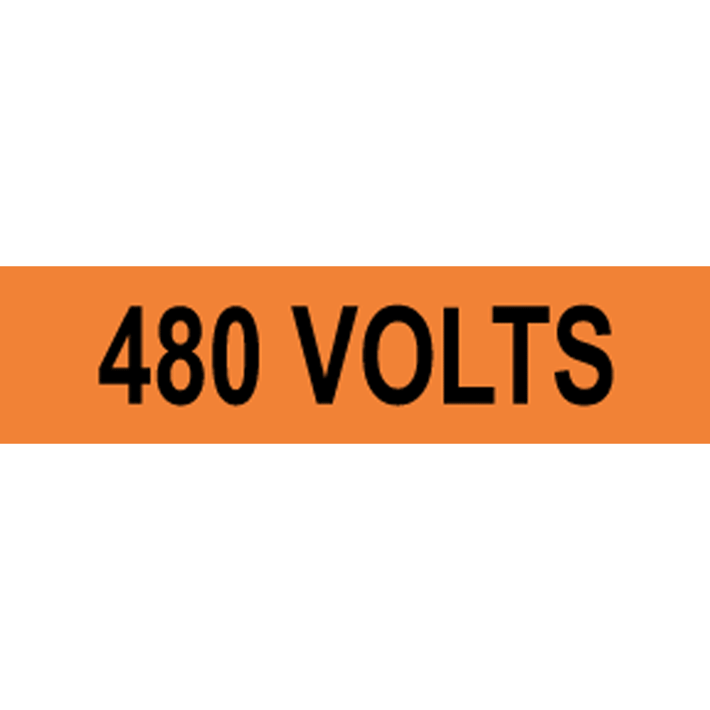 480 Volts Label for Electrical Voltage
