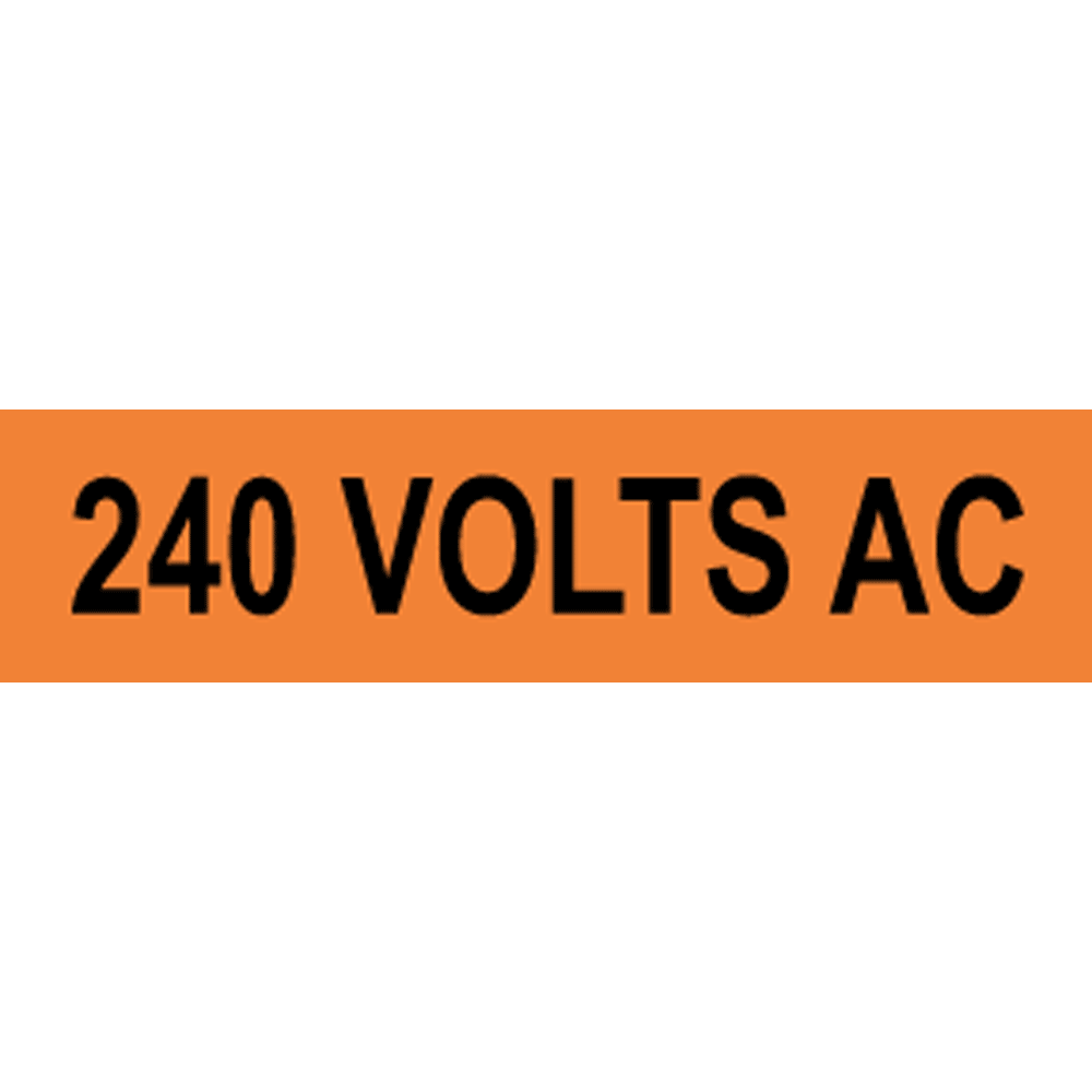 240 Volts AC Label for Electrical Voltage