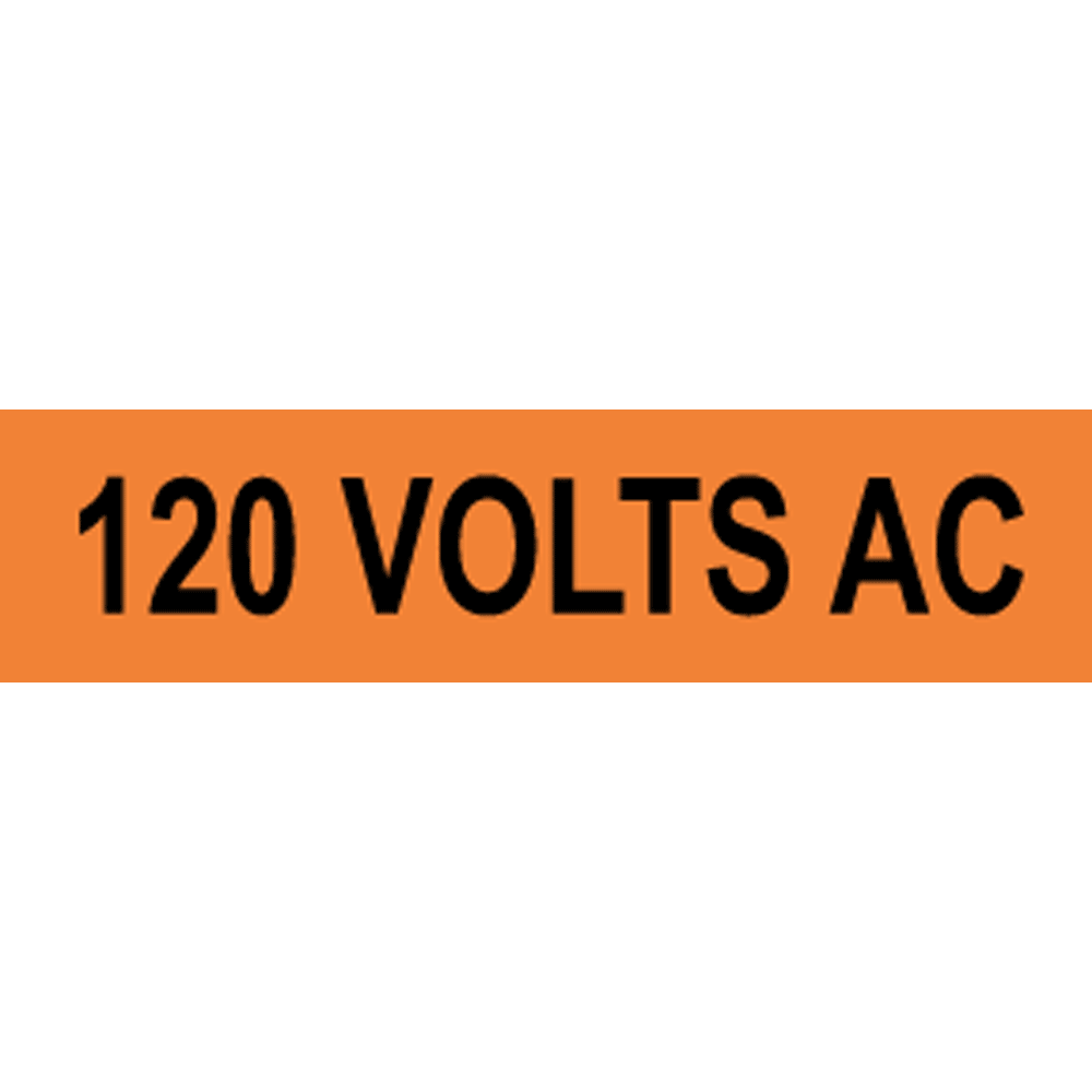 120 Volts AC Label for Electrical Voltage